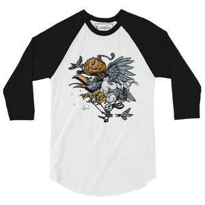 "Friend of Crows" 3/4 sleeve raglan shirt