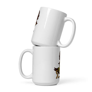 "Howlbert" White glossy mug