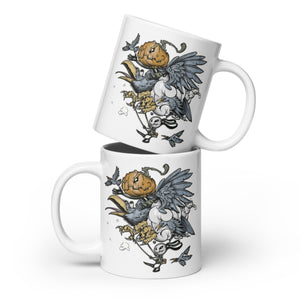 "Friend of Crows" White glossy mug