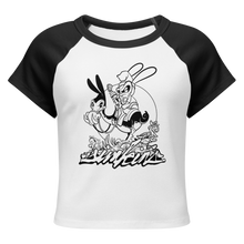 "Simkins Wizard" Women’s Micro Rib Raglan Baby Tee