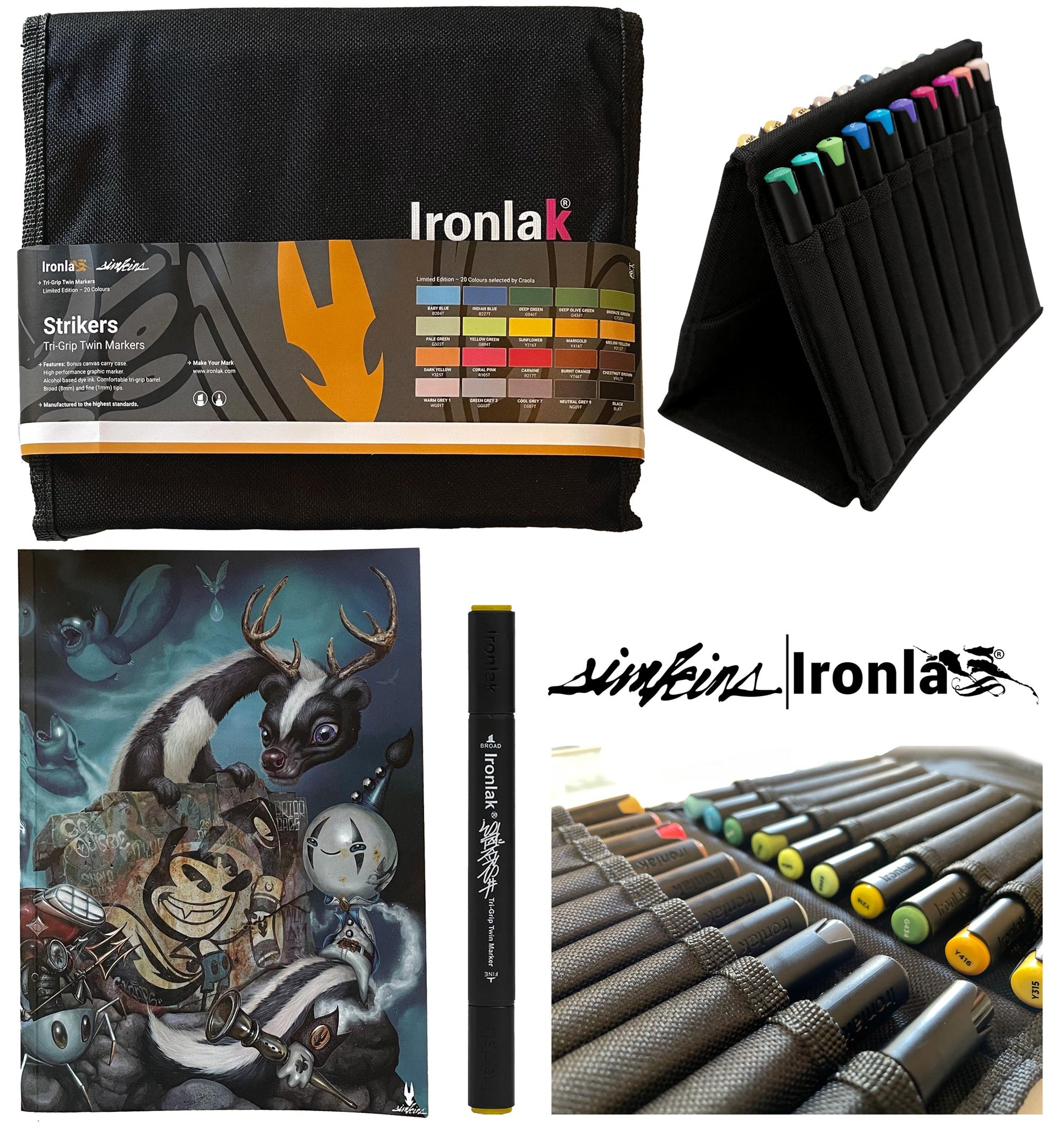 CRAOLA x Ironlak Limited Edition Striker + Sketchbook set – Greg