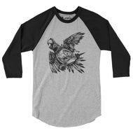 "In Flight" 3/4 sleeve raglan shirt